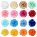30pcs (15 20 25cm) 6 8 10 inches Tissue paper pom poms Flower balls mixed size Wedding baby shower