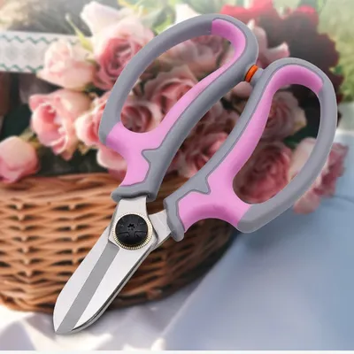 Dobeli Pruning Shears 3cr13 Steel Flower Branch Floral Home Garden Scissors Grip PP Handle Gardening