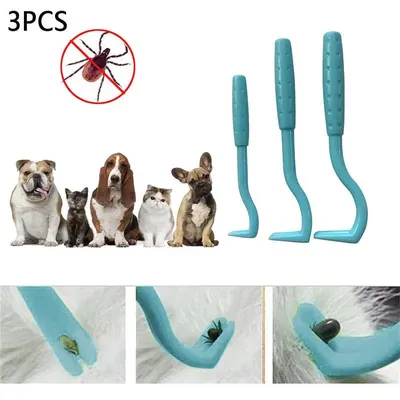 Flea Remover Hook Tick Remover Tweezer Tick Pull Pet Cat Dog Tick Clamp Accessories Pet Mite Flea Extractor Dog Accessories