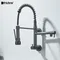 Wall Mount Spring Kitchen Faucet Pull Down Sprayer Dual Spout Cold Water Kitchen Tap Dual Swive