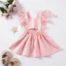Summer New Girls Dresses 0-4Y Ruffle Pleated Dresses Casual Striped Plaid Dresses Kids Dresses for