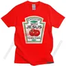 Funny Catch Up With Jesus T Shirt Men Vintage Vegan Tomato T-Shirt Christian Gift Veganism O-Neck
