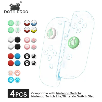 Data Frog for Nintendo Switch Joystick Cover for Joy Con Thumb Grip Cover Cap Protection for Nintendo Switch Oled Accessories
