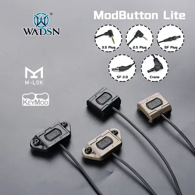 WADSN Tactical Pressure Remote Switch Dual Function Tail ModButton crane plug PEQ15 DBAL A2 Laser AR15 Airsoft M600 flashLight