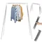 Clothes Drying Rack Collapsible Floor Stand Clothes Hanger Adjustable Angle Clothes Hanger for Home