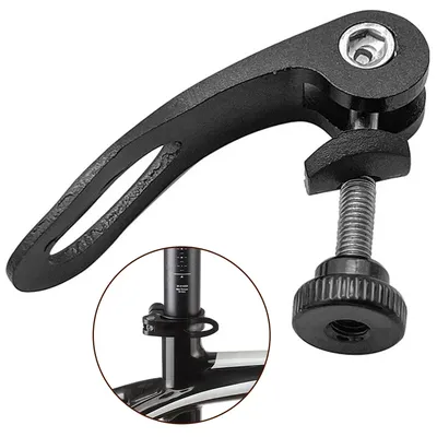 Black Quick Release Bicycle Seatpost Aluminum Alloy Clamping Bolt Lever Bike Connector Clamp Bicycle