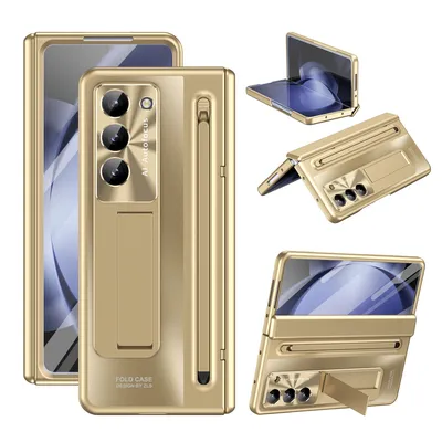 With Touch Pen For Samsung Galaxy Z Fold 6 5 4 Case Hinge Armor Shockproof Magnetic Kickstand 360