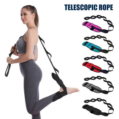 7 Loops Yoga Stretch Strap Belt Men Women Fascia Stretcher Yoga Leg Foot Ankle Brace Support Training Stretch Bands for Exercise