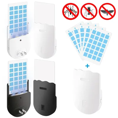 Plug-in Mosquito Killer Indoor Mosquito Repellent Sticky Flying Insect Trap with UV LED Light Mosquito Attractant Fly Bug Zapper
