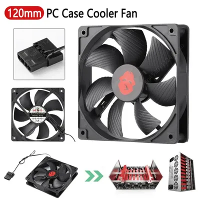 12cm High Speed Fan 4 Pin PC Case Fan Cooling CPU Cooler Large Air Volume Mute Ventilador Desktop Chassis Heatsink Fan ServerFan