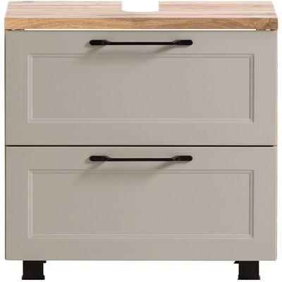 Lomadox - Waschbeckenunterschrank 60 cm in kaschmir mit Wotan Eiche Nb. MARLING-03, b/h/t ca. Image