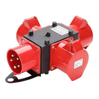 Swanew - Stromverteiler Verteiler Baustromverteiler 3 x cee 400V/32A IP44 CEE-Steckdose 5 Polig Mit Image