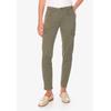 Slim-fit-Jeans LE TEMPS DES CERISES "BALARD", Damen, Gr. 31, EURO-Größen, grün, 98% Baumwolle, 2% Elasthan, Jeans, mit aufgesetzten Taschen