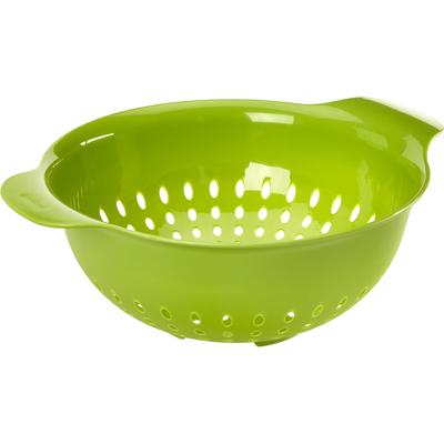 Green Plastic 6-Quart Strainer Colander