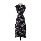 Marissa Webb Collective Casual Dress Tie Neck Sleeveless: Black Floral Dresses - Women's Size 0