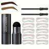 Eyebrow Stamp And Eyebrow Stencil Kit 1 Step Eyebrow Stamp Shaping Kit With 10 Reusable Eyebrow Stencils ( Brown, Chestnut )