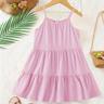 Girls Cami Dress Solid Color Summer Suspender Dress For Casual Going Out