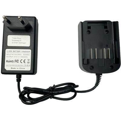 Trade-shop - Akku Ladegerät 21V 1,5A inklusive Netzteil für 18V / 20V Li-Ion Akkus kompatibel mit Image