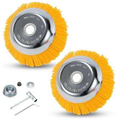 SWANEW Unkrautbürste 2er Nylon 25,4x200mm Freischneideraufsatz Nylonbürste Für Stihl Motorsense Image