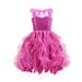 JHLZHS Toddler Formal Dress for Girls Toddler Kids Girls Historical Dress Outfits Red Dress for Girls 10-12 Valentines Hot Pink 6T