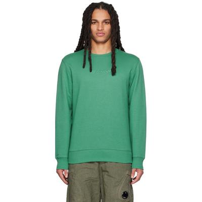 C.p. Company Green Embroidered Sweatshirt