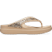 Crocs Chai / Gold Women's Crocs Sloane Glitter Wedge Flip Shoes