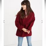 Madewell Jackets & Coats | Madewell Belted Wrap Coat Size Xl | Color: Red | Size: Xl