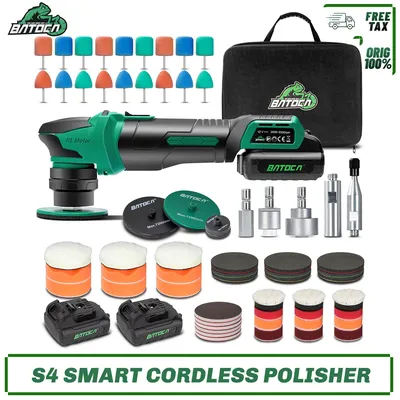 BATOCA S4 Cordless Car Polisher Mini Nano Wireless Polishing Machine Kit Quick Change Heads