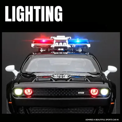 1:32 Scale Police Alloy Car Model Toys Metal Diecasts Vehicle Model with Light Sound Sport Car for
