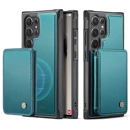 Handy Hülle Handyhüllen Für Samsung Galaxy S25 S24 S23 S23 FE S22 S21 Ultra Plus A55 5G A35 5G A25 A15 Rückseite Mit Ständer Magnetisch Kartenfach Retro TPU PC PU-Leder Image