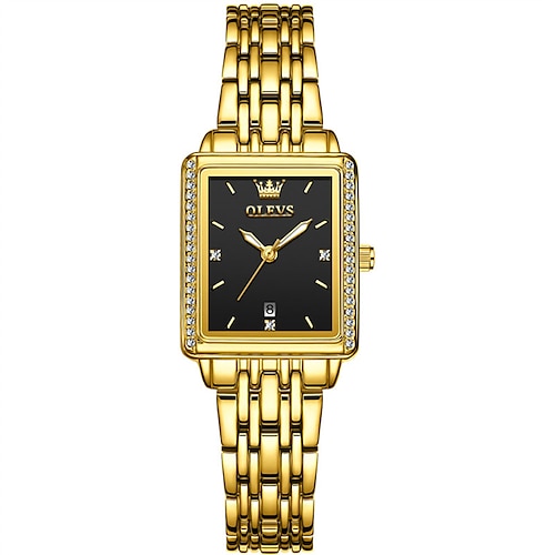 Neue Olevs Olevs Marke Damenuhren Nachtkalender Trend Square Fashion Einfache Luxus Quarzuhr wasserdichte Sport-Damenarmbanduhr
