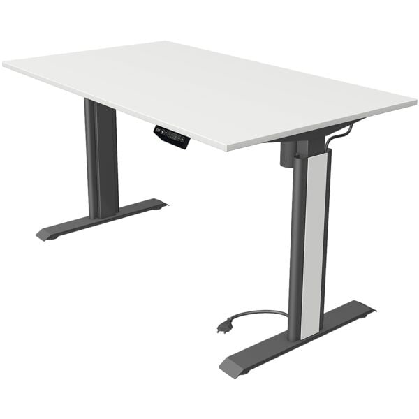 Kerkmann Höhenverstellbarer Steh-Sitz-Tisch (elektrisch) »Move 1 Advance« 140 cm Gestell grau, 140x123x80 cm Image