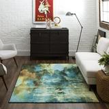 Blue/Green 96 x 0.41 in Area Rug - Mohawk Home kids Glaicer Abstract Tufted Polyester Area Rug Polyester | 96 W x 0.41 D in | Wayfair