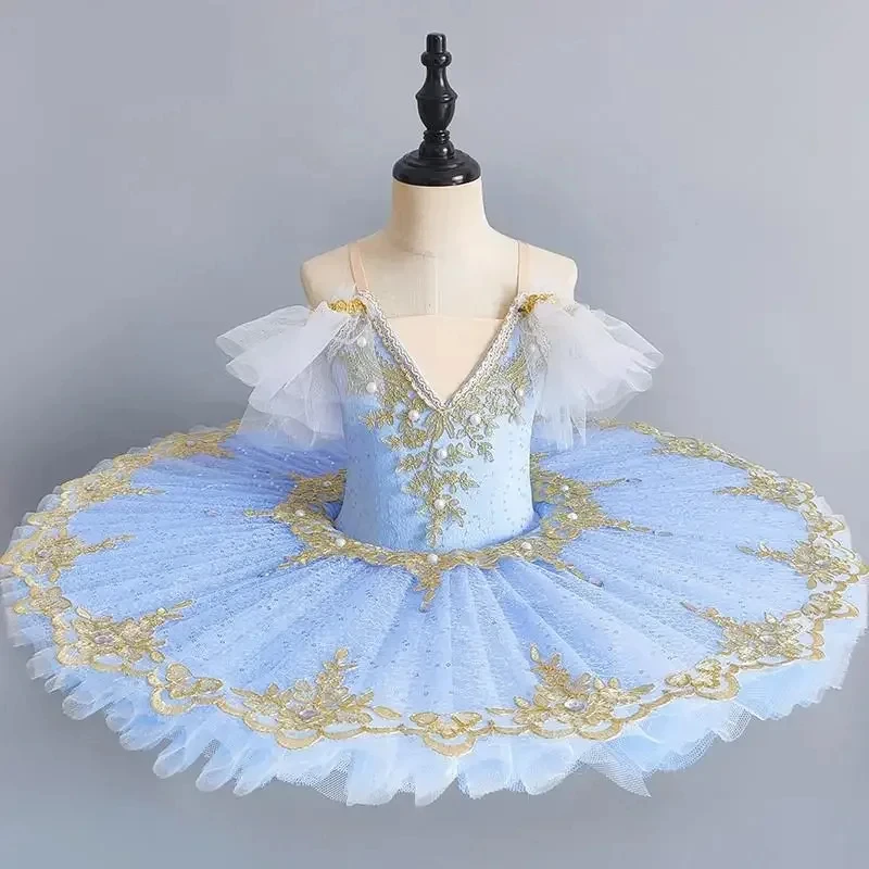 Profession elle Ballett Tutu Mädchen blau rosa Platte Pfannkuchen Tutu Ballerina Party kleid Frauen Kinder Erwachsenen Kind Ballett Tanz kostüm