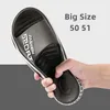 Große Größe 50 51 Männer Außerhalb Hausschuhe Mode Flip-Flops Sommer Strand Sandalen Dicke Sohle Rutschfeste Rutschen Hause Casual Badezimmer Schuh
