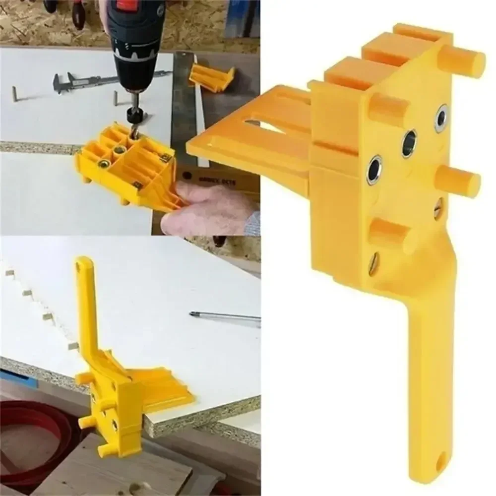 Gabarit de cheville pour le travail du bois, adapté au Guide de perçage de 6/8/10mm avec perceuses, manchon métallique, perçage du bois, outils de scie cloche, gabarits portatifs