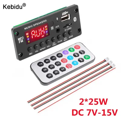7-15V 50W Verstärker 2*25W Auto MP3 Player Decoder Board Bluetooth 5,0 USB Aufnahme Modul Image