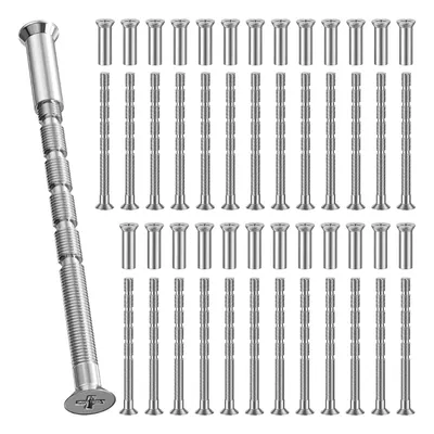 50 Pcs/set 4mm Door Handle Screws set Door Handle Bolt Through Fixings for Door Handle Roses Knobs