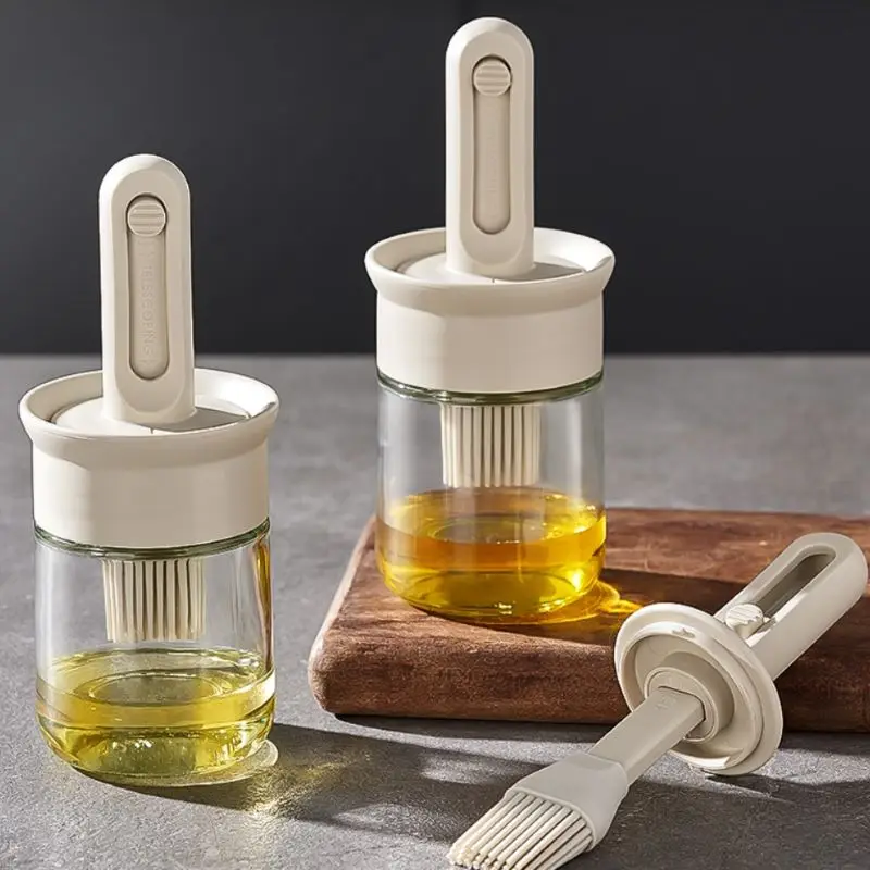 1pc Öl spender flasche bpa-freies hitze beständiges Silikon bürstenset zum Backen Kochen Grill küche Outdoor-Zubehör für Picknicks Image
