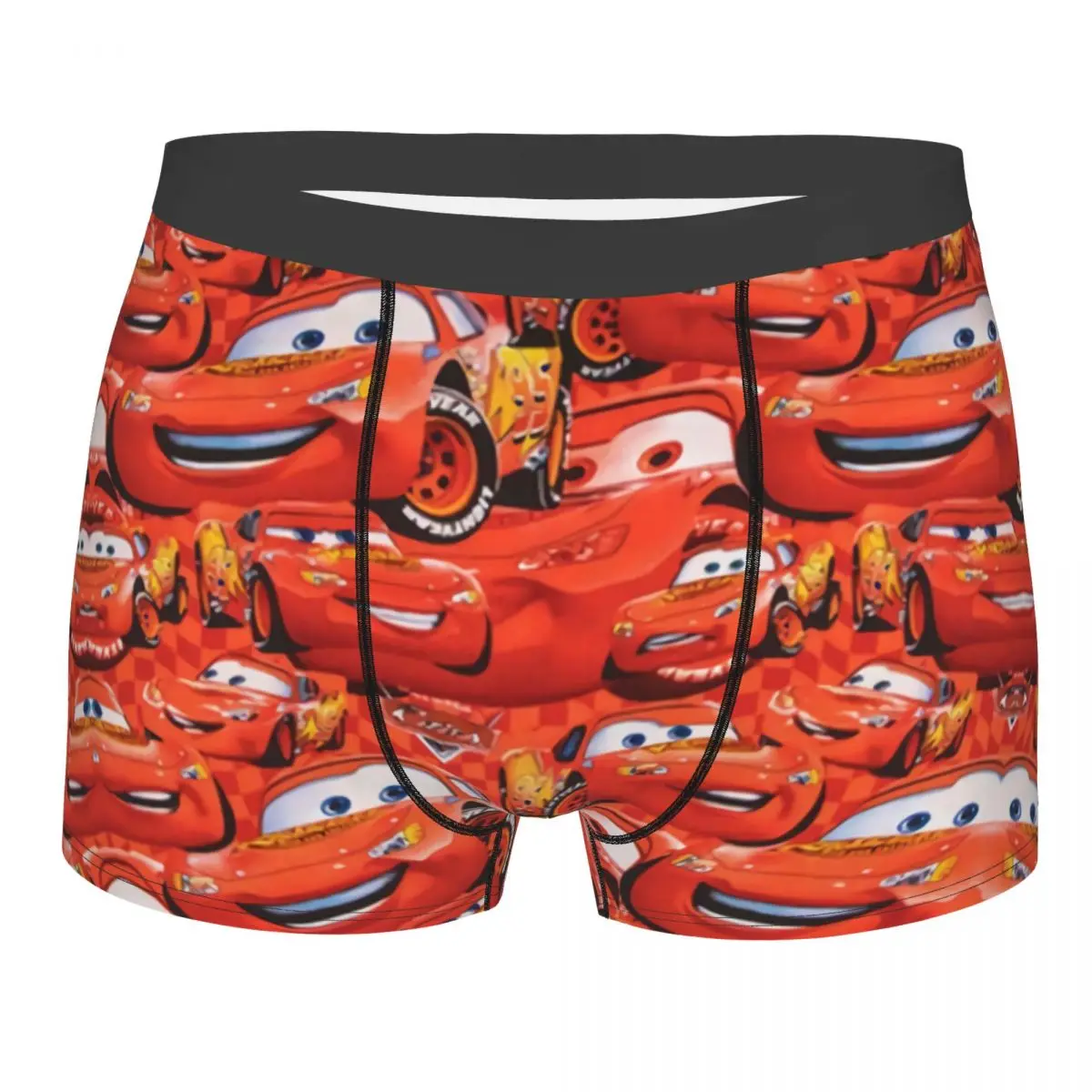 Benutzerdefinierte Lightning McQueen Car Collage Boxershorts Herren Slips Unterwäsche Coole Unterhosen Image