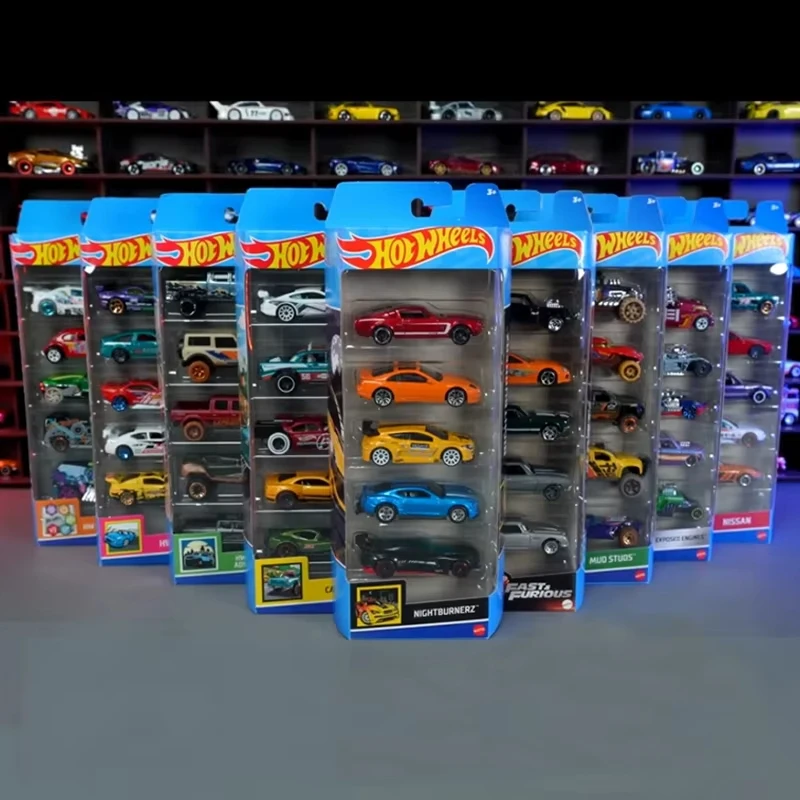 Echtes Hot Wheels Auto Jungenspielzeug 1/64 Diecast Let's Race Batman Bone Shaker Schlammstollen Nachtbrenner HW Flames Nissan City Geschenk Image