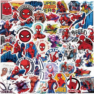 50pcs Cartoon Spider-man Exquisite Graffiti Sticke...