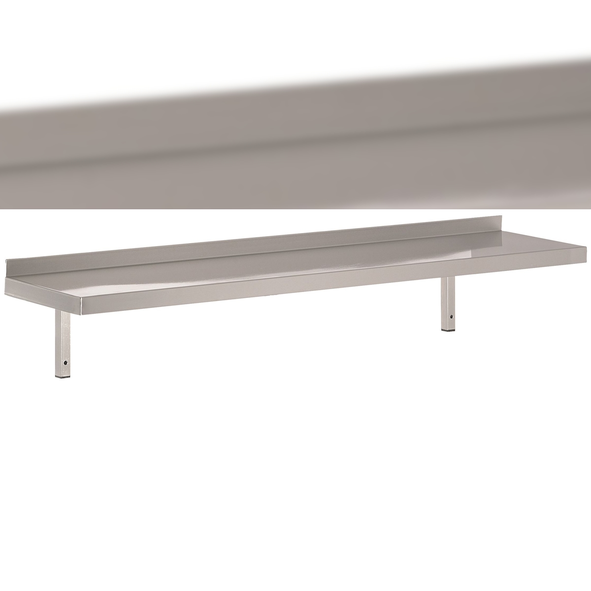 Combisteel Rfs Wandbord inklusive Konsolen aus Edelstahl 430 1600x400x320mm Image