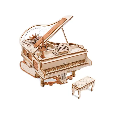 Robotime Rokr Magic Piano 3D Puzzles Mechanical 3D Musical Instrument Aesthetic Desk Decor Unique