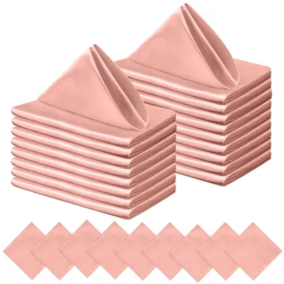 Wholesale 60PCS Satin Napkins 30X30CM Soft Dinner Napkins Square for Party Christmas Wedding