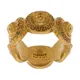 Versace , Golden Medusa Coin Brass Bracelet ,Yellow female, Sizes: S