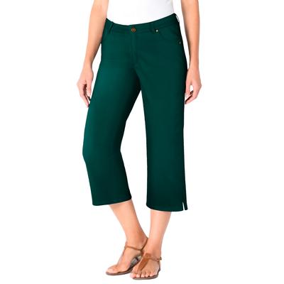 Plus Size Women's Capri Stretch Denim Jean by Woman Within in Emerald Green (Size 16 W)