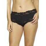 Plus Size Women's Stripe Delight Hipster Panty by Paramour in Black (Size S)