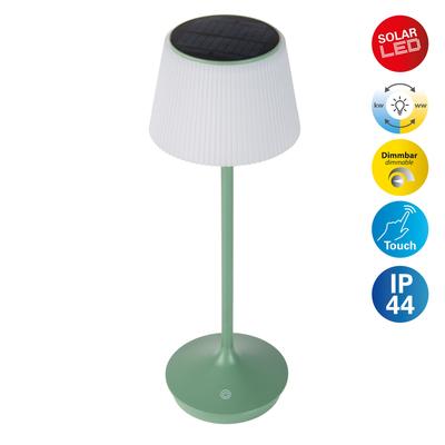 NÄVE LED Tischleuchte "Solarleuchte / Akkuleuchte "EMMI", grün, Ø 13,00cm H: 38,00cm, Lampen, Solarbetrieb, Akkubetrieb, CCT, Berührungssensor, Akkutischleuchte Image
