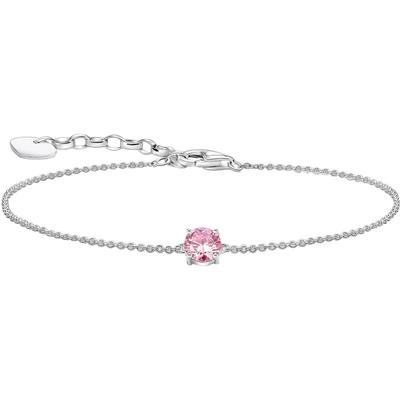 Armband THOMAS SABO "mit großem Zirkonia, A2156-051-14-L19V, -9-L19V, -414-14-L19V" Gr. 19, bunt (silberfarben, rosa, rosa), Armbänder, Damen, 19, Silber 925 (Sterlingsilber), mit Zirkonia (synth.) Image